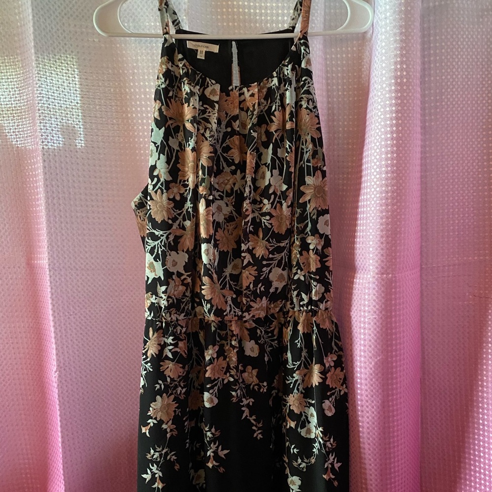Spaghetti strapped floral ombré dress